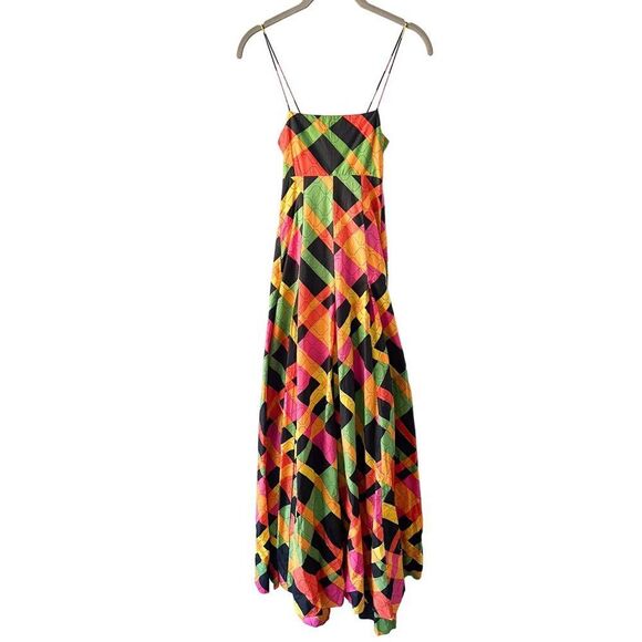 Anthropologie S/W/F Geometric Bandeau Spaghetti Strap Maxi Dress NEW Small - Picture 4 of 10